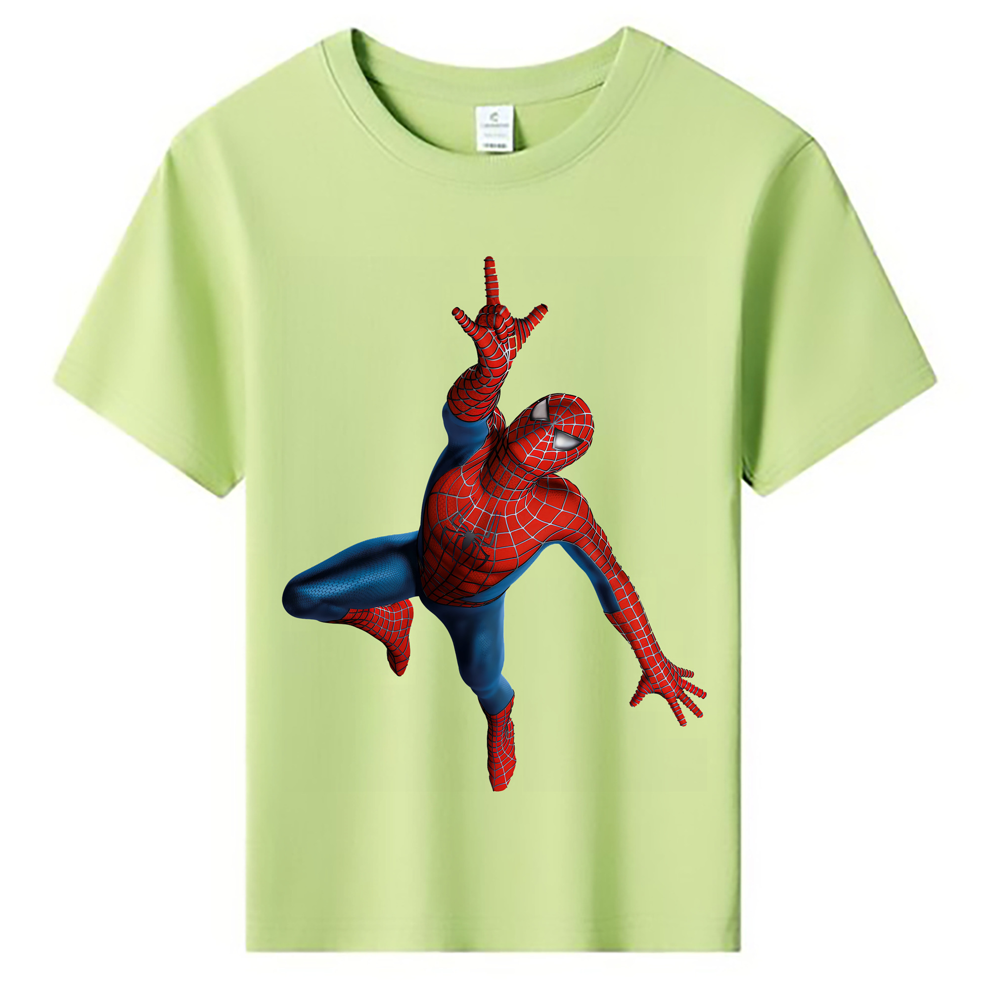 （画像用） Spider Man スパイダーマン 綿100％キッズTシャツ（フロントプリント）